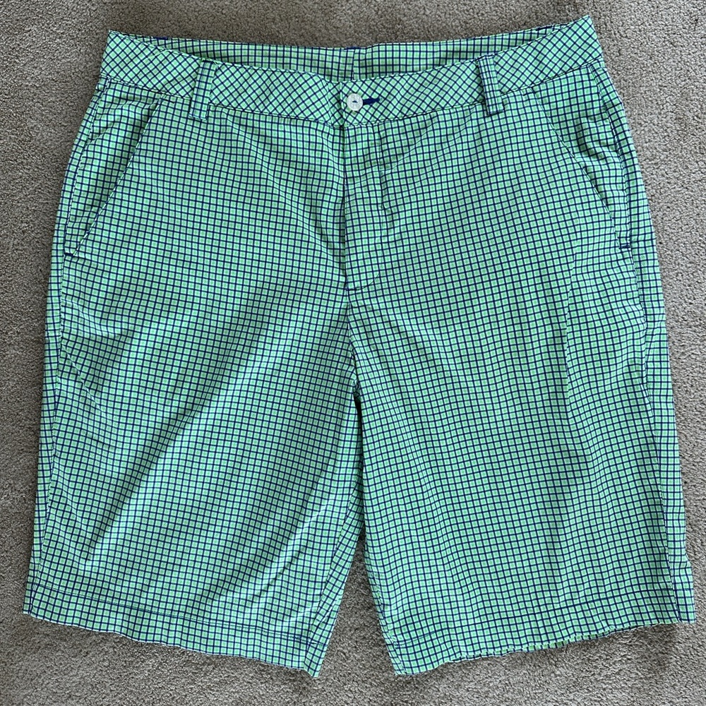 Puma Green Checkered Bermuda Shorts